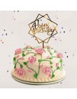 Oro plateado Flash torta de cumpleaños suministros de la fiesta acrílico Feliz cumpleaños torta de cumpleaños para la decoración