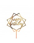 Oro plateado Flash torta de cumpleaños suministros de la fiesta acrílico Feliz cumpleaños torta de cumpleaños para la decoración