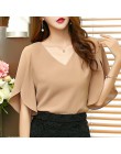 2017 verano nueva camisa de gasa sólida casual para mujer manga de mariposa coreana tamaño suelto blusa para mujer top blusas 90