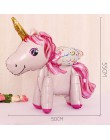 MMQWEC 1 Uds 100*97CM caballo Rosa Pony unicornio lámina Globos Feliz cumpleaños unicornio Globos de helio para fiesta niños ani