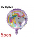 5 uds globos de unicornio 18 pulgadas estrella globo redondo Baby Shower fiesta de cumpleaños globos de decoración para niños de