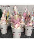50 piezas DIY boda cumpleaños fiesta dulce celofán claro caramelo cono almacenamiento bolsas unicornio fiesta decoración Pascua 