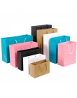10 Uds. Bolsa de papel de regalo bolsa de compra de ropa de regalo personalizada bolsa de papel Kraft Logo de impresión en punto