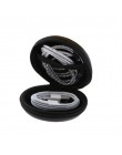 USB Cable organizador auricular caso mano Spinner portátil auriculares caja dura forma redonda auricular bolsa con cremallera
