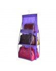 6 bolsos colgantes de bolsillo organizador para armario bolsa de almacenamiento transparente puerta de la pared bolsa de zapatos