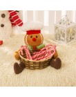 Cesta de almacenamiento de dulces de Navidad decoración de la cesta de almacenamiento de Santa Claus regalo de Navidad decoració