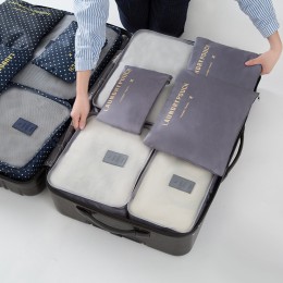 6 unids/set ropa interior de armario impermeable zapatos armario de gran tamaño bolsa de equipaje bolsa de almacenamiento de via