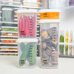 2200ML latas de plástico selladas caja de almacenamiento de cocina recipiente de alimentos transparente mantener fresco caja de 