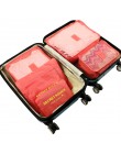 6 unids/set bolsa de almacenamiento de ropa de viaje a prueba de agua armario Cubo de equipaje organizador de contenedores para 