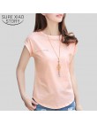 2019 nuevas blusas de moda de verano top de mujer de manga corta sólida de color rosa Camisetas femeninas talla grande ropa de m