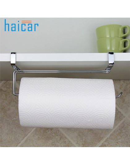 HAICAR soporte para papel de cocina percha rollo de tejido toallero baño lavabo organizador para colgar en la puerta gancho de a