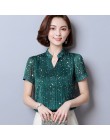 Moda mujer blusas 2019 manga corta verano tops estampado rayas blusa camisa talla grande mujeres tops y blusas 2065 50