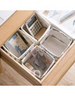 MICCK cesta de almacenamiento de escritorio Linda impresión impermeable organizador de tela de lona de juguete de joyería cosmét