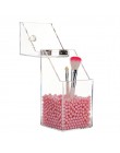Caja de almacenamiento de cepillo de maquillaje transparente de acrílico con funda de plástico organizador de maquillaje sostene