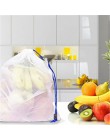 5 unids/set bolsas reutilizables de seguridad alimentaria y protección del medio ambiente bolsas de almacenamiento de malla negr