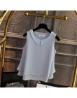 Blusas de moda para mujer sin mangas cuello Peter Pan camisa para mujer Blusa de gasa talla grande 5XL blusas mujer de moda 2019