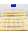 10 compartimentos de rejilla de plástico transparente organizador joya cuenta caja cubierta contenedor caja de almacenamiento pa