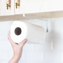 Soporte de tejido de cocina de hierro colgante de baño rollo de papel higiénico soporte estante de toalla cocina gabinete puerta
