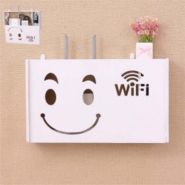 Inalámbrico Wifi caja enrutadora madera-plástico estante de pared colgante Plug Board soporte caja de almacenamiento 3 tamaño 9 