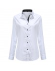 Dioufond mujeres blanco de manga larga Oxford Camisas Casual ropa escolar Blusa de algodón señoras Oficina Tops estudiante Blusa