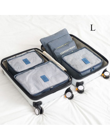 SAFEBET 6 unids/set bolsa de almacenamiento de viaje maleta armario separador contenedor zapatos de ropa ordenado embalaje cubit