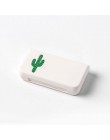 Kit de pastillas médicas Tablet Cactus flamenco hoja pastillero dispensador pequeño kit organizador caso con 3 rejillas 1 pieza