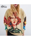 Artsnie streetwear personaje estampado Mujer sudadera primavera 2019 cuello redondo manga larga jersey tejido Sudadera con capuc