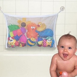 Niños bebé juguete de bañera almacenamiento ordenado bolsa de ventosa malla organizador de baño organizador de red bolsas de alm