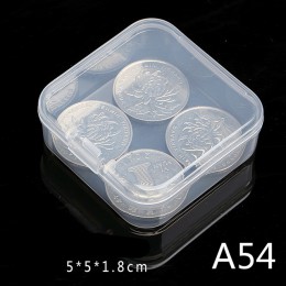 Pequeña caja transparente de plástico para guardar joyas, Chip de píldora, caja contenedor, caja de Arte de uñas, batería, Gadge