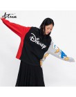 Artsnie streetwear estampado de dibujos animados mujeres sudadera primavera 2019 sudadera de gran tamaño cuello redondo manga la