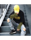 Lychee Harajuku Punk Sudadera con capucha rayas de retazos de manga larga Hoodies Casual suelto Streetwear chándal
