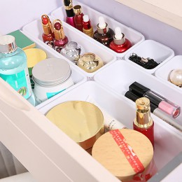 Cajón Organizador De almacenamiento entrelazado cajón estrecho para baño Organizador De Maquillaje Organizador De almacenamiento