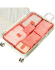6 unids/set impermeable armario bolsa para maleta contenedor portátil Nylon viaje bolsa organizador para ropa interior zapatos