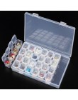 Lvyshion 28 ranuras caja de almacenamiento para manicura soporte organizador de diamantes de imitación anillo de cuentas pendien