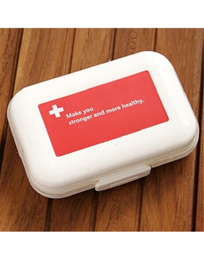 Portabe 8 compartimentos rojos a prueba de humedad pastilleros organizador de pastillas caja de medicamentos contenedor de píldo