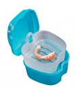 La dentadura de baño de limpieza de los dientes caso Dental dientes falsos caja de almacenamiento con colgante neto contenedor d