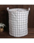 1 pieza de algodón y lino para recoger polvo cubo cesto para lavar ropa sucia de juguete almacenamiento organizador de lavanderí