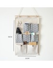 Lookykit 7 bolsillos pared bolsas de almacenaje para colgar algodón Lino puerta impermeable bolsa dormitorio pared colgante hoga