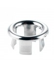 Alta calidad 1 pieza de fregadero redondo anillo de desbordamiento cubierta de repuesto de cromado ordenado baño cerámica lavabo