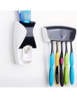 Cuarto de baño Gadgets automático dispensador de pasta de dientes + 5 uds cepillo de dientes titular conjunto de montaje en pare