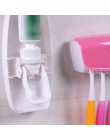 Cuarto de baño Gadgets automático dispensador de pasta de dientes + 5 uds cepillo de dientes titular conjunto de montaje en pare