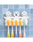 Baño succión 5 posición soporte de cepillo de dientes soporte de pared divertido sonriente cara soporte para cepillo de diente o