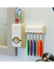 Barato baño dispensador automático de pasta de dientes exprimidor de pasta de dientes montado en la Pared Soporte de cepillo de 