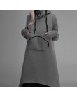 2019 ZANZEA otoño abrigo mujeres con capucha Hoodies vestido femenino de manga larga Casual sudadera señora cremallera hebilla C