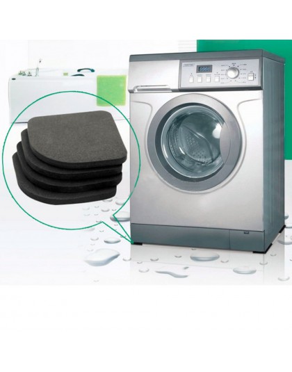 4 Uds refrigerador multifuncional alfombrilla antivibración para lavadora almohadillas antideslizantes juego de alfombrillas de 