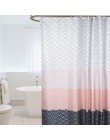 Cortina de ducha nórdica Color geométrico bloque cortinas de baño para bañera cubierta de baño Extra grande anchos 12 Uds gancho
