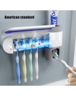 ONEUP antibacterias soporte de cepillo de dientes UV dispensador automático de pasta de dientes esterilizar limpiador para el ho