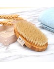 Cuerpo cepillo de cerdas de jabalí naturales orgánico Seco piel cuerpo cepillo de espalda húmeda cepillos para ducha exfoliante 