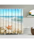 Cortinas de baño de alta calidad con diseño de concha de playa y mar, productos impermeables, decoración de baño con ganchos