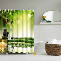 Bosque árboles impreso 3d cortinas de baño tela de poliéster impermeable lavable baño Cortina de ducha pantalla con ganchos Acce
